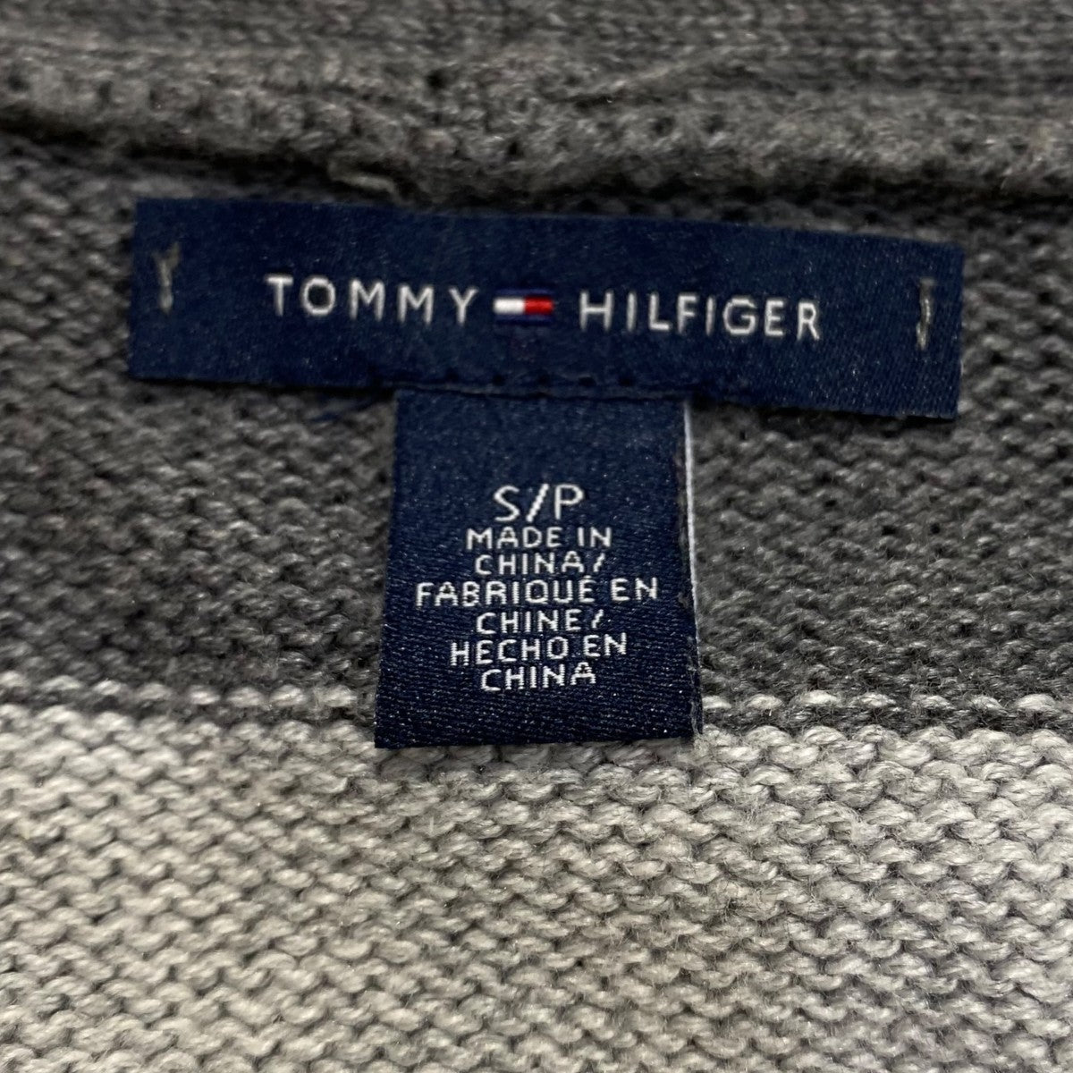 TOMMY HILFIGER ボーダーニットカーディガン 古着・中古-5枚目のアイテム画像