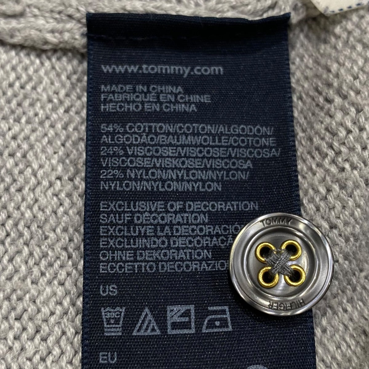 TOMMY HILFIGER ボーダーニットカーディガン 古着・中古-6枚目のアイテム画像