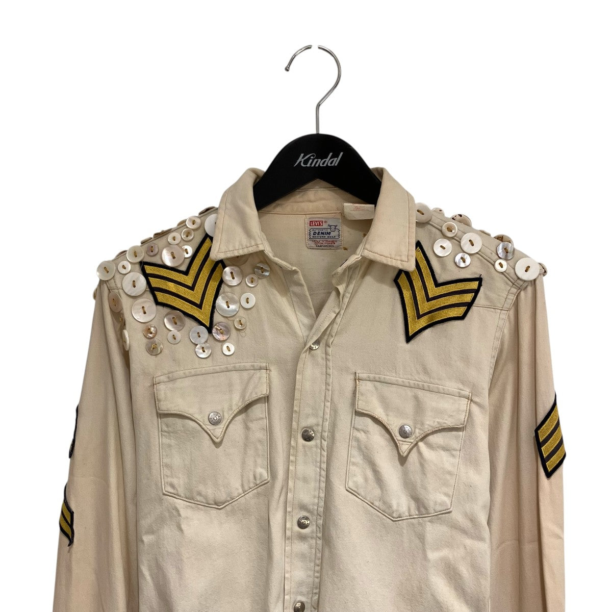 「50’S 復刻 LEVI’S VINTAGE CLOTHING 初期モデル シェルボタン」長袖シャツ