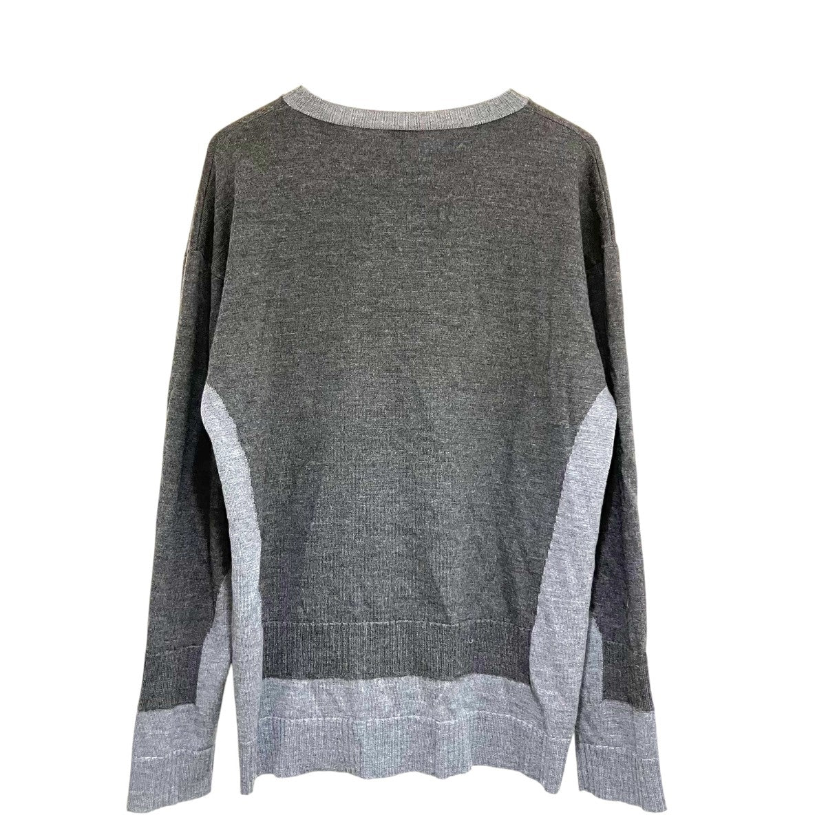 LOEWE(ロエベ) 21AWアナグラム 刺繍 ハイゲージ Vネック ウール ニット