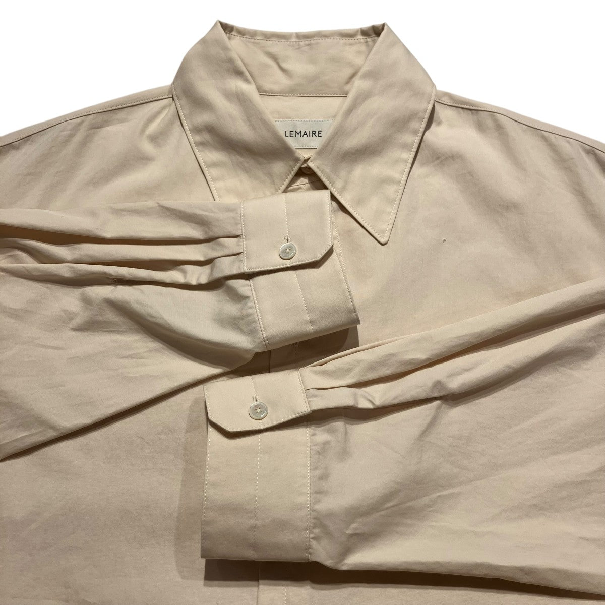 LEMAIRE 「REGULAR COLLAR TWISTED SHIRT」長袖シャツSH305 LF839 古着・中古-4枚目のアイテム画像