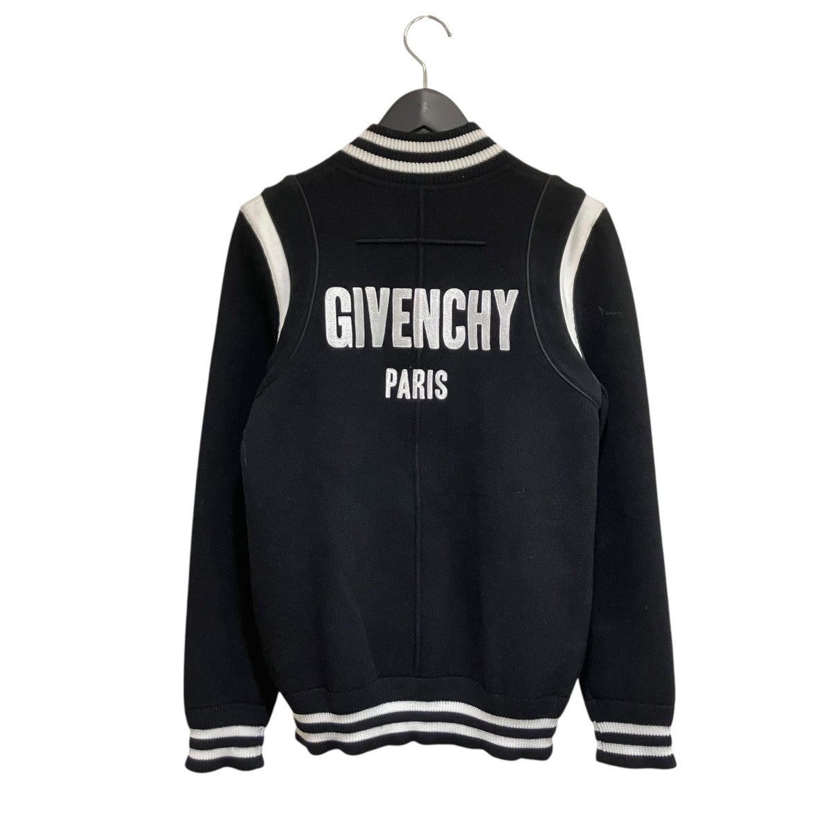 GIVENCHY バックロゴニットブルゾン ブラック XS　希少サイズスタジャン GIVENCHY バックロゴニットブルゾン ブラック XS 希少サイズスタジャン