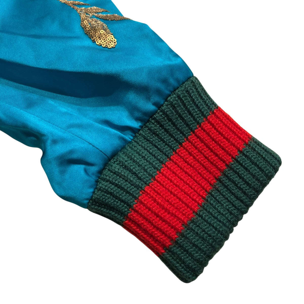 GUCCI グッチ DIY スカジャン サテン 刺繍 スパンコール Mサイズ GUCCI（グッチ） GUCCI DIYスネーク刺しゅうサテンスカジャン 443928