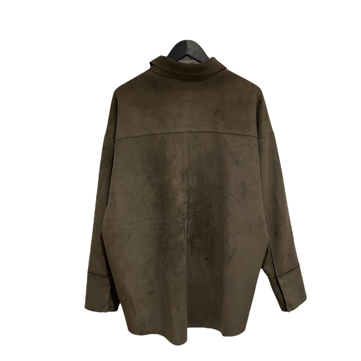 美品 23SS ENOF イナフ 長袖 オーバーサイズスウェードシャツ F カーキ メンズ レディース 古着 中古 美品 23SS ENOF イナフ 長袖 オーバーサイズスウェードシャツ F