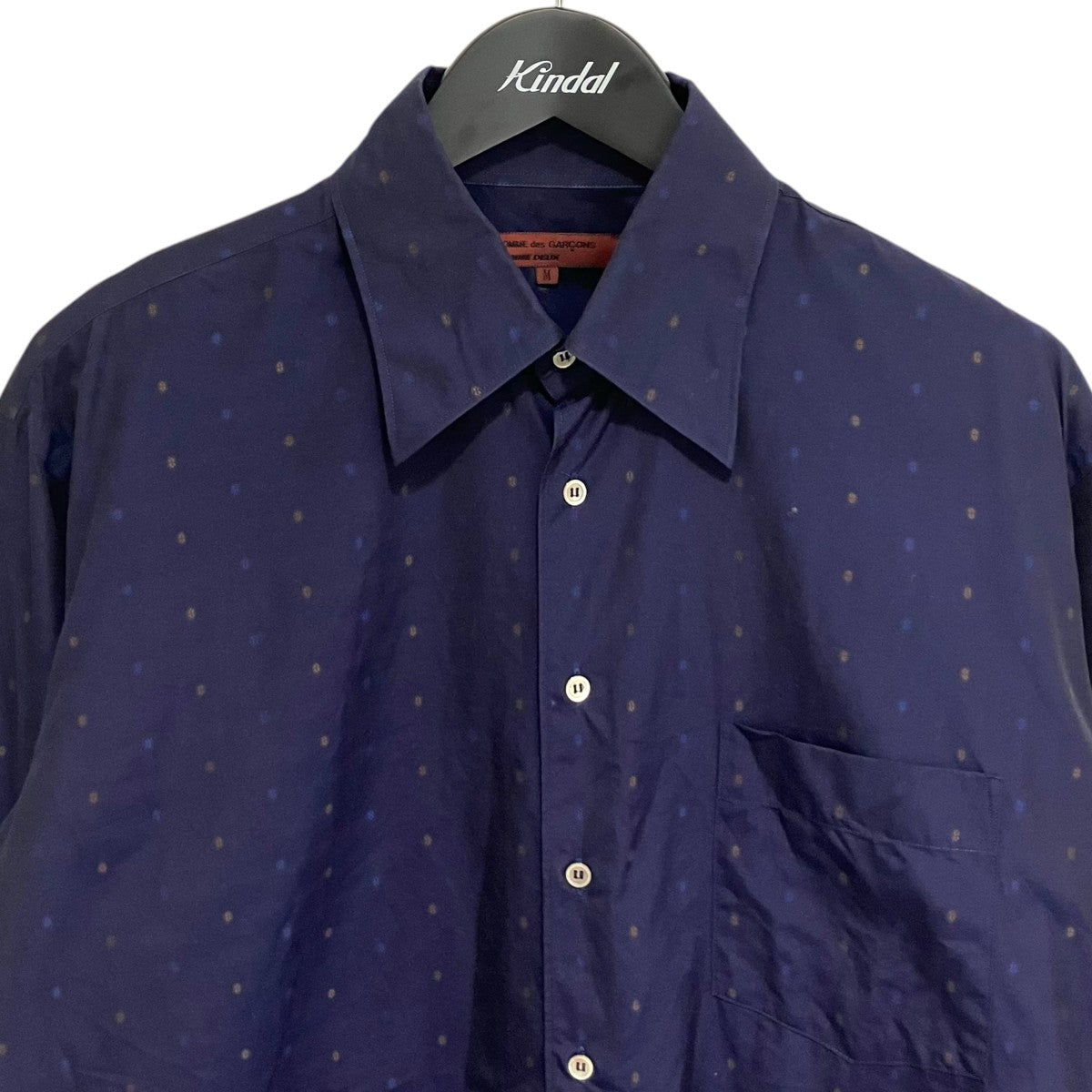 コムデギャルソン オムドゥ 薄手ポリ縮 ネイビー 半袖シャツ S 楽天市場】【中古】COMME des GARCONS HOMME DEUX 22SS 半袖