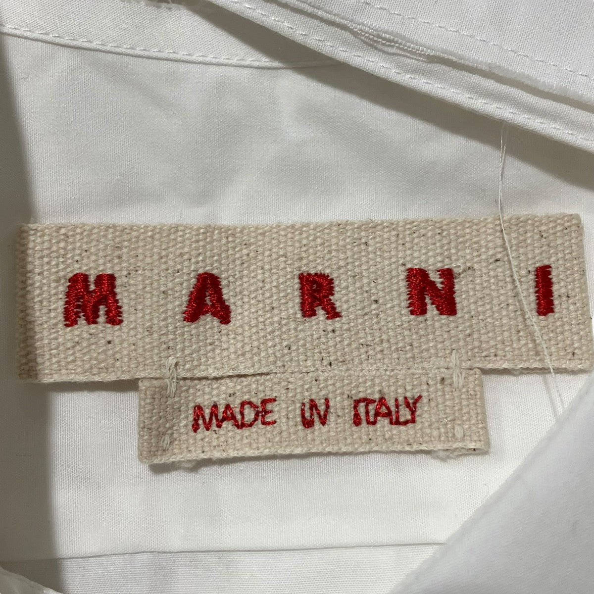 マルニ MARNI 23AW 長袖シャツ CAMA0556SY ホワイト サイズ：36 MARNI(マルニ) 23AW長袖シャツCAMA0556SY CAMA0556SY ホワイト