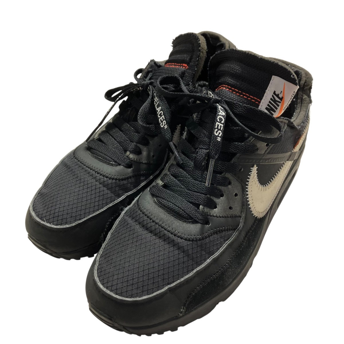 NIKE×OFFWHITE 「AIR MAX 90 BLACK CORN」ローカットスニーカーAA7293-001 古着・中古-1枚目のアイテム画像