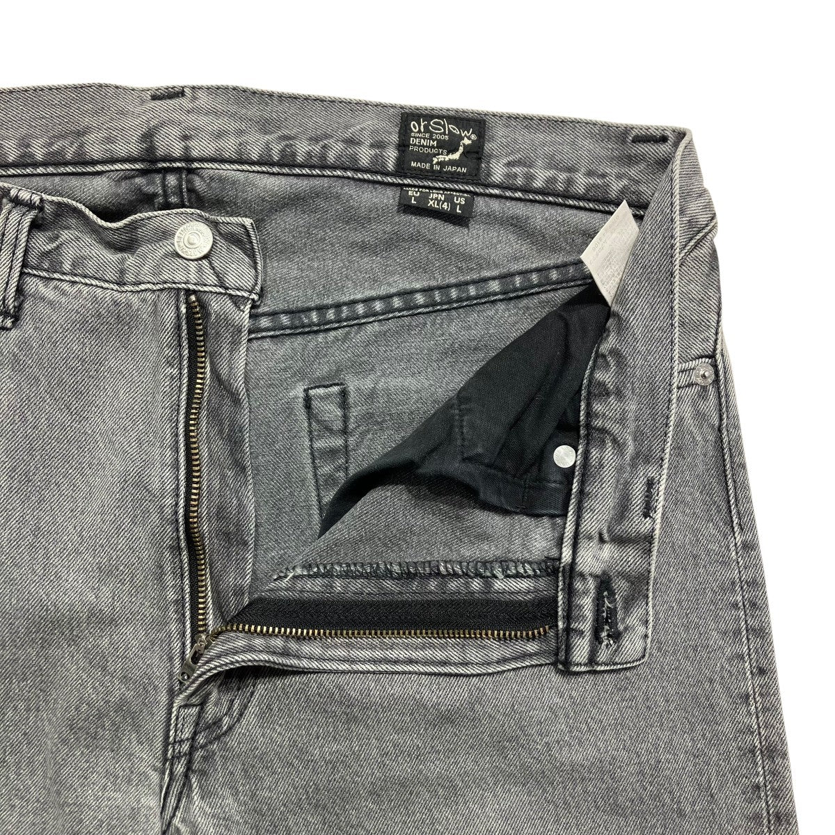 オアスロウ orslow 107 90's ブラックデニム ウォッシュ加工 M orSlow(オアスロウ) 「107ブラックデニム ストーンウォッシュ