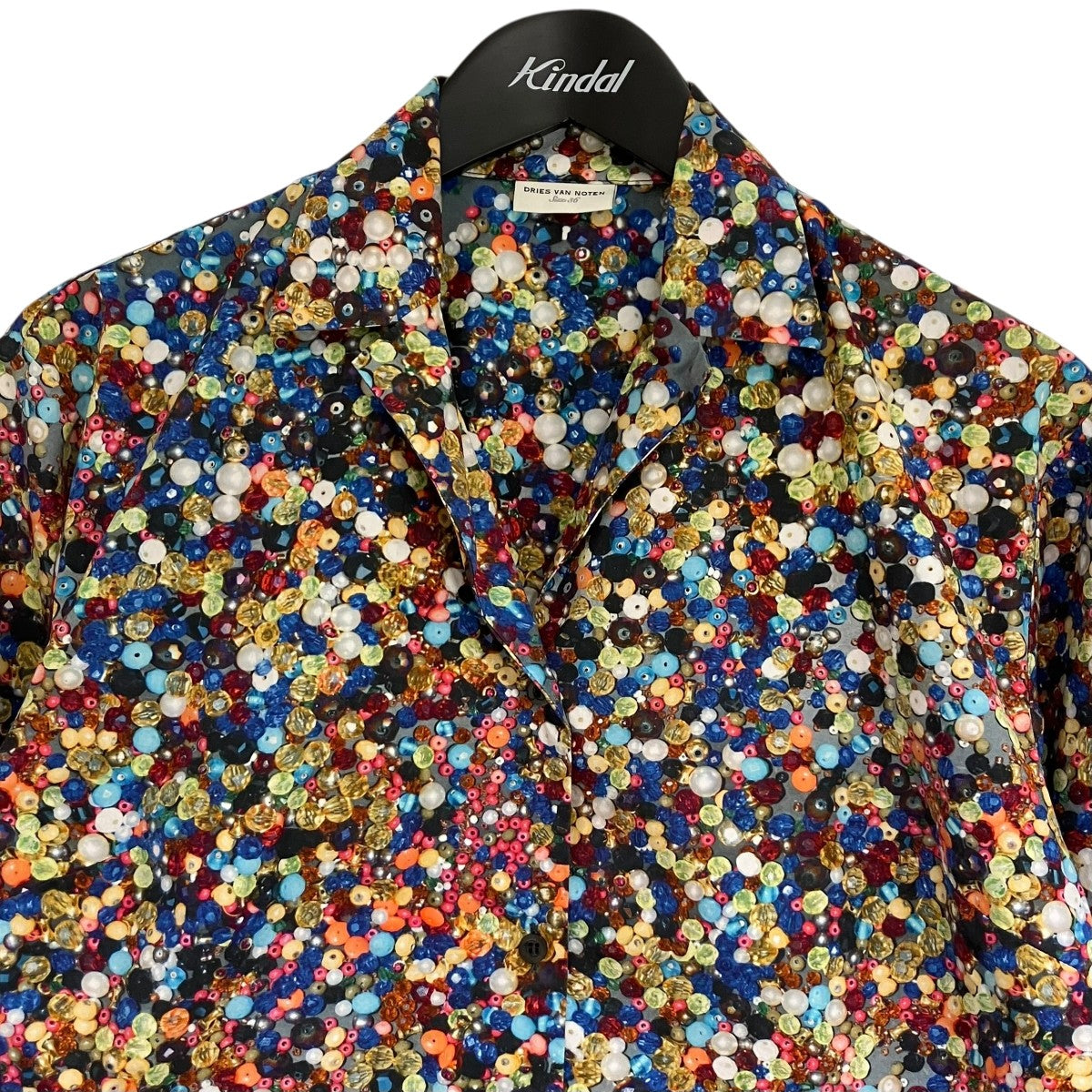 DRIES VAN NOTEN ブラウス 36(S位) 青xピンクx白等 【古着