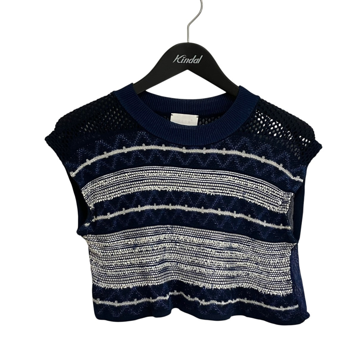 マメ mame ノースリーブニット 15SS-KN069 ブルー サイズ：1 mame(マメ) ノースリーブニット15SS-KN069 15SS-KN069 ブルー