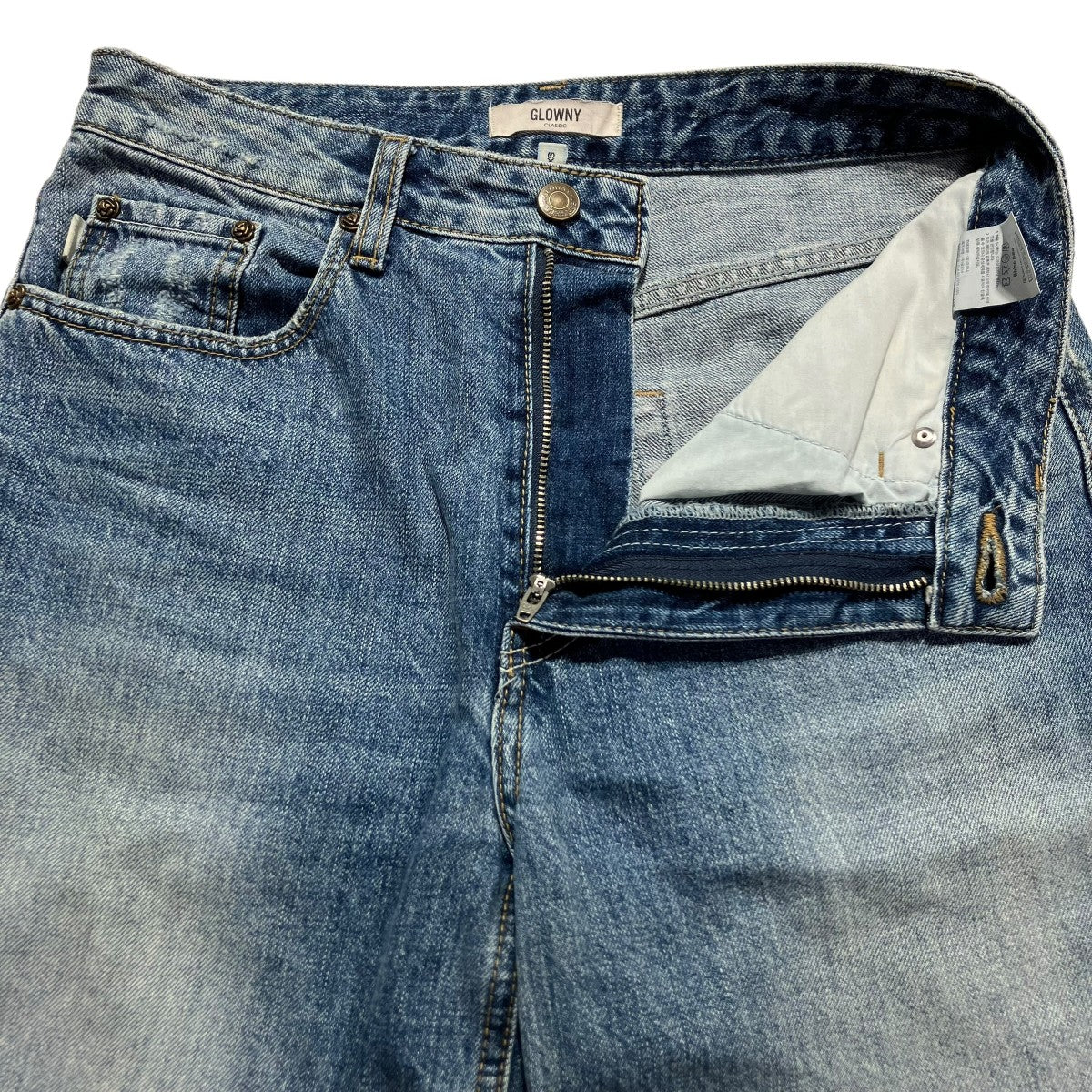 GLOWNY 「93 MIDRISE LOOSE FIT JEANS BLUE」デニムパンツ23B0002 古着・中古-3枚目のアイテム画像