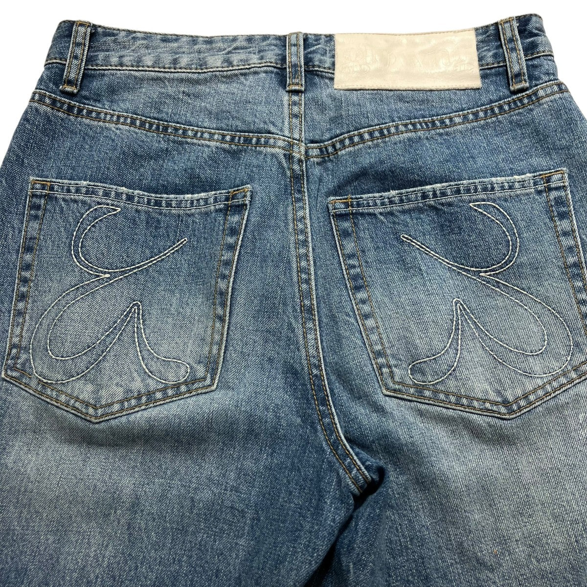 GLOWNY 「93 MIDRISE LOOSE FIT JEANS BLUE」デニムパンツ23B0002 古着・中古-4枚目のアイテム画像