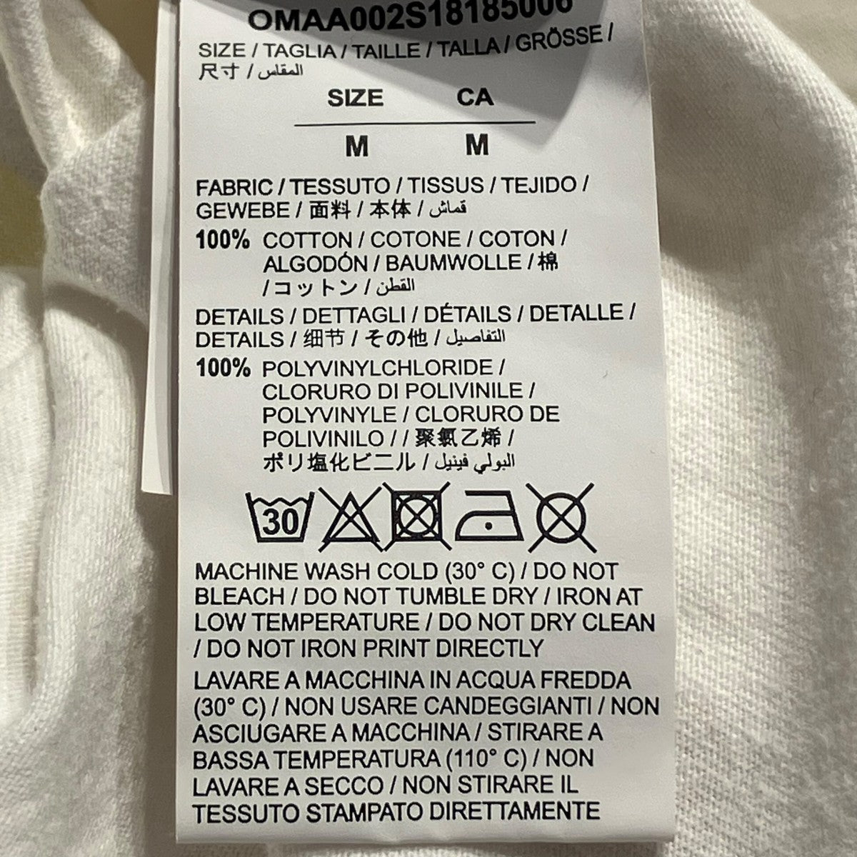 OFFWHITE FIRETAPE S S TEEファイヤーテープ プリントTシャツOMAA002S18185006 古着・中古-10枚目のアイテム画像