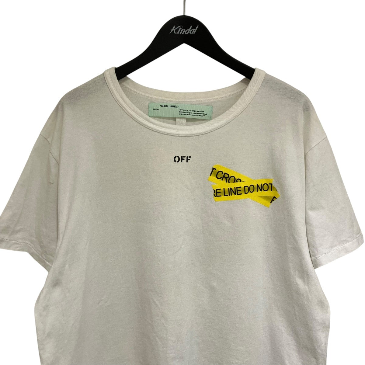 OFFWHITE FIRETAPE S S TEEファイヤーテープ プリントTシャツOMAA002S18185006 古着・中古-3枚目のアイテム画像