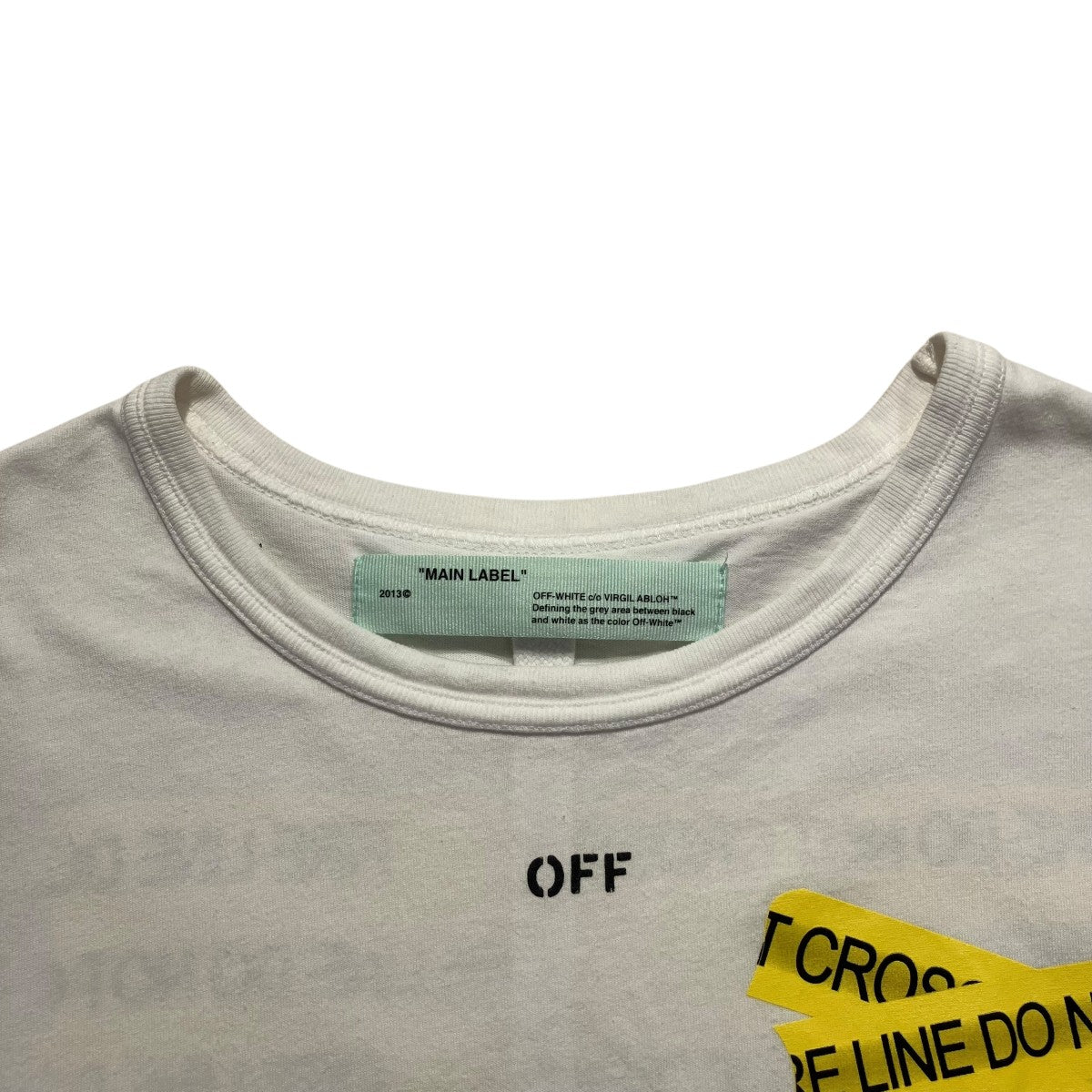 OFFWHITE FIRETAPE S S TEEファイヤーテープ プリントTシャツOMAA002S18185006 古着・中古-8枚目のアイテム画像