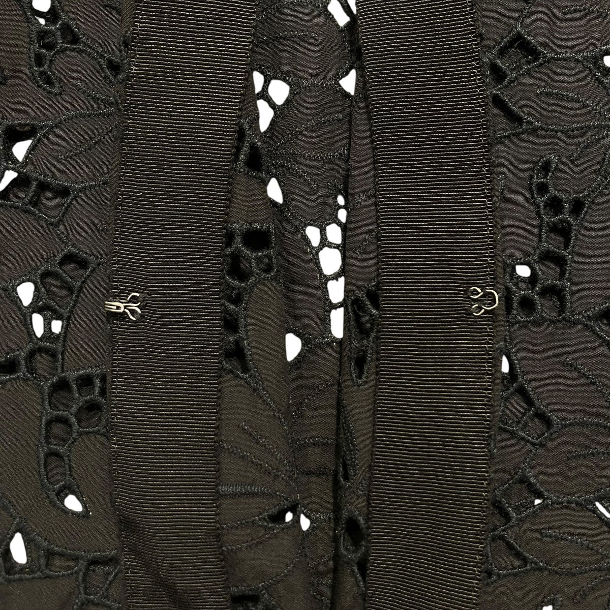 ▼24SS 未使用級✨ティッカ 総レースフラワーノーカラージャケット 羽織 黒 ▽24SS 未使用級✨ティッカ 総レースフラワーノーカラー