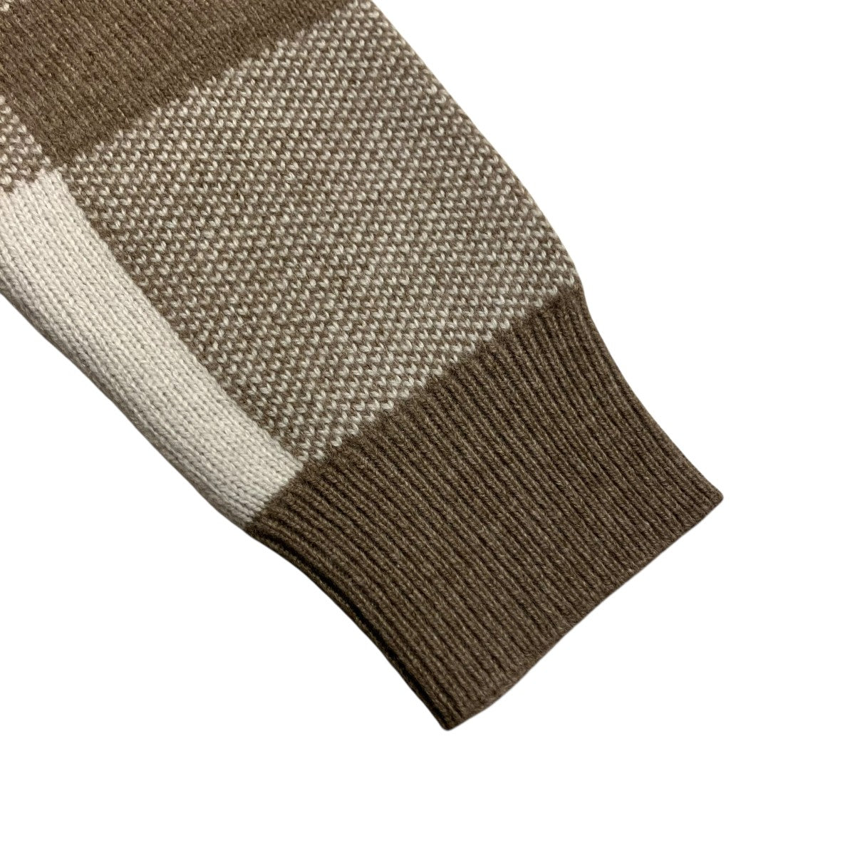 CRUCIANI(クルチアーニ) ウールカシミヤ チェック柄クルーネックニット