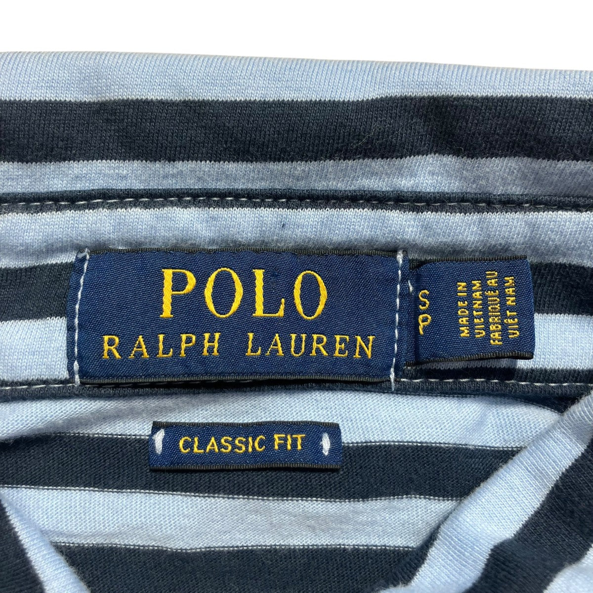 POLO RALPH LAUREN ワンポイントロゴ刺繍ボーダーポロシャツ 古着・中古-5枚目のアイテム画像