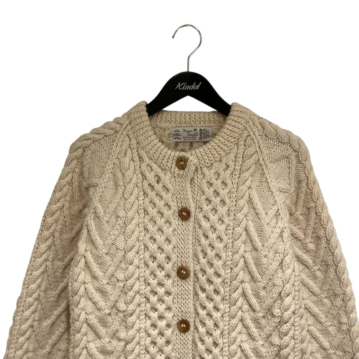 Athena Designs(アテナデザイン) ロングニットカーディガン ベージュ