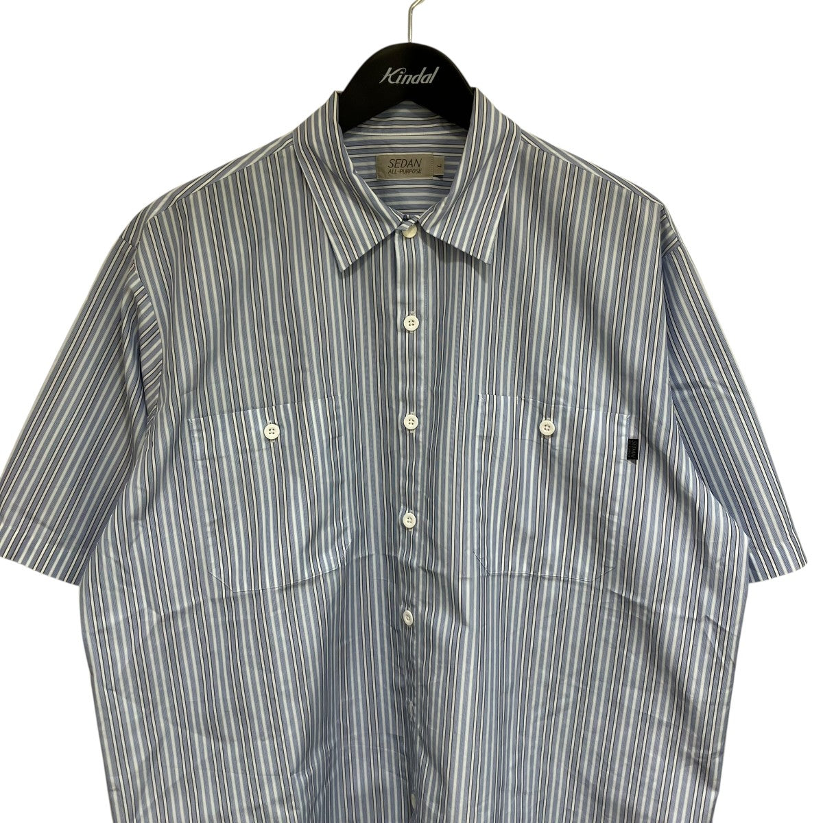 SEDAN ALL-PURPOSE Striped Cotton Polyester S S Work ShirtストライプシャツSD23S-SH08 古着・中古-3枚目のアイテム画像