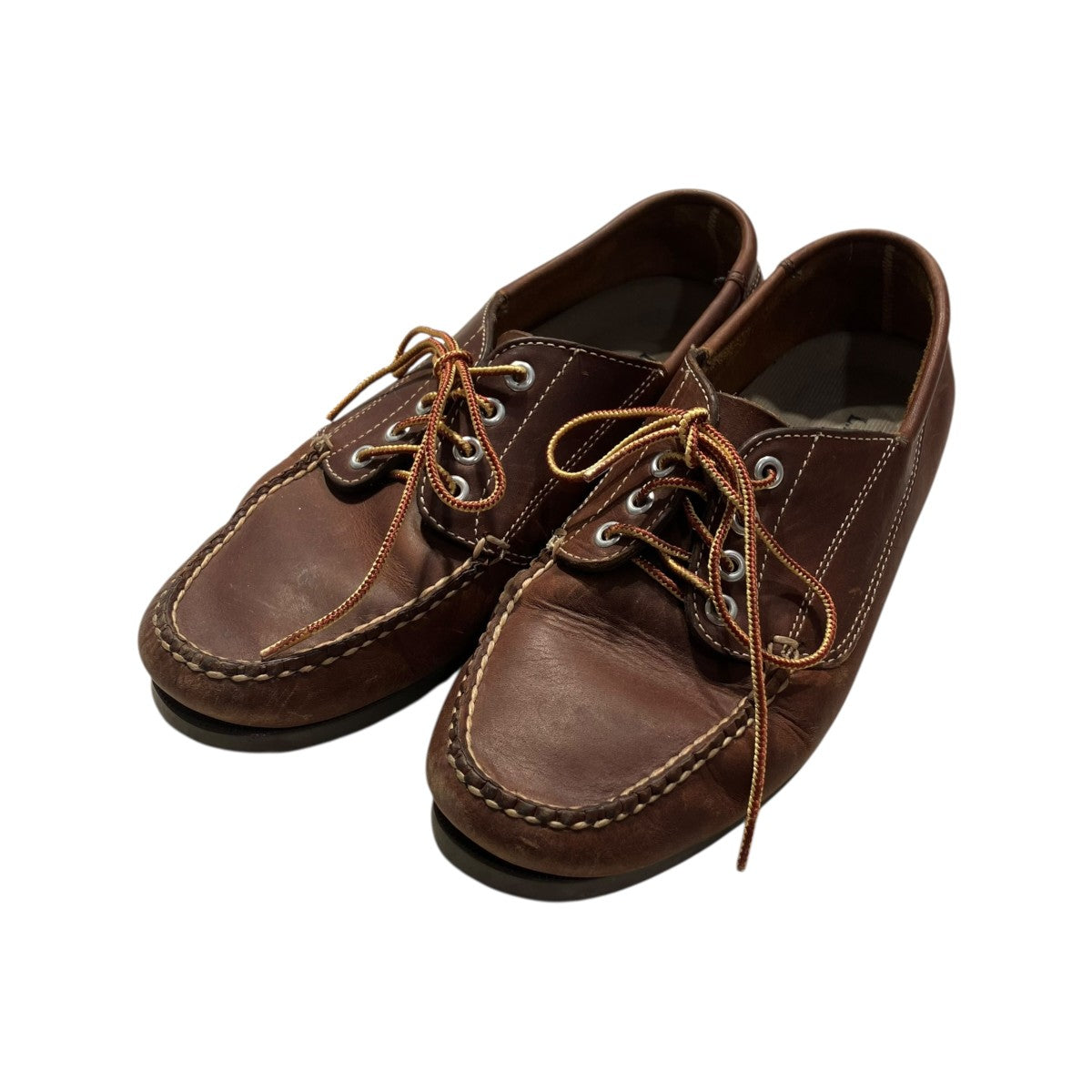 LL bean ブラウン レザー デッキシューズ 状態 】 L L Bean エルエルビーン ブラウン ローファー デッキ