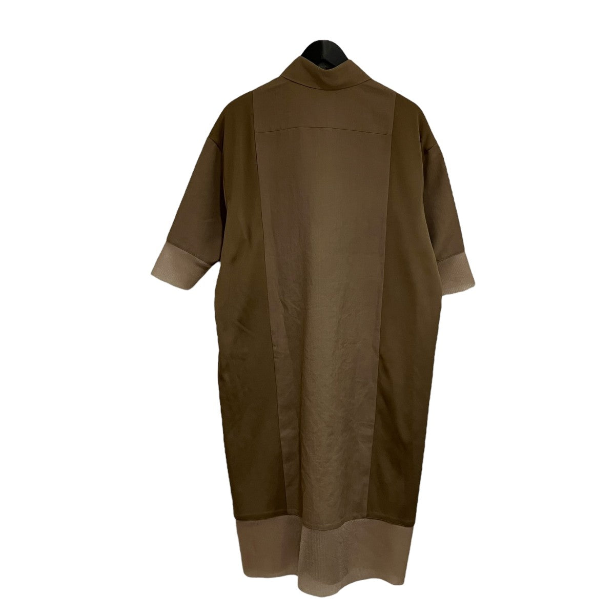 FRED PERRY(フレッドペリー) Sheer Knit Paneled Shirt Dress