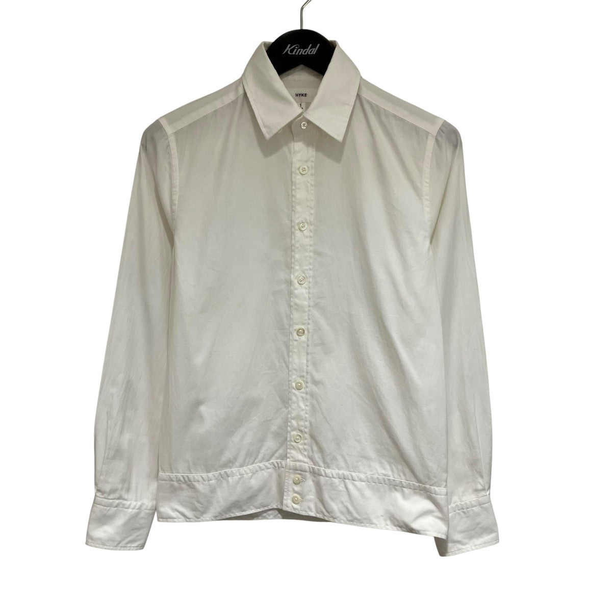 HYKE(ハイク) STRIPED POWER SHOULDER SHIRTストライプシャツ221