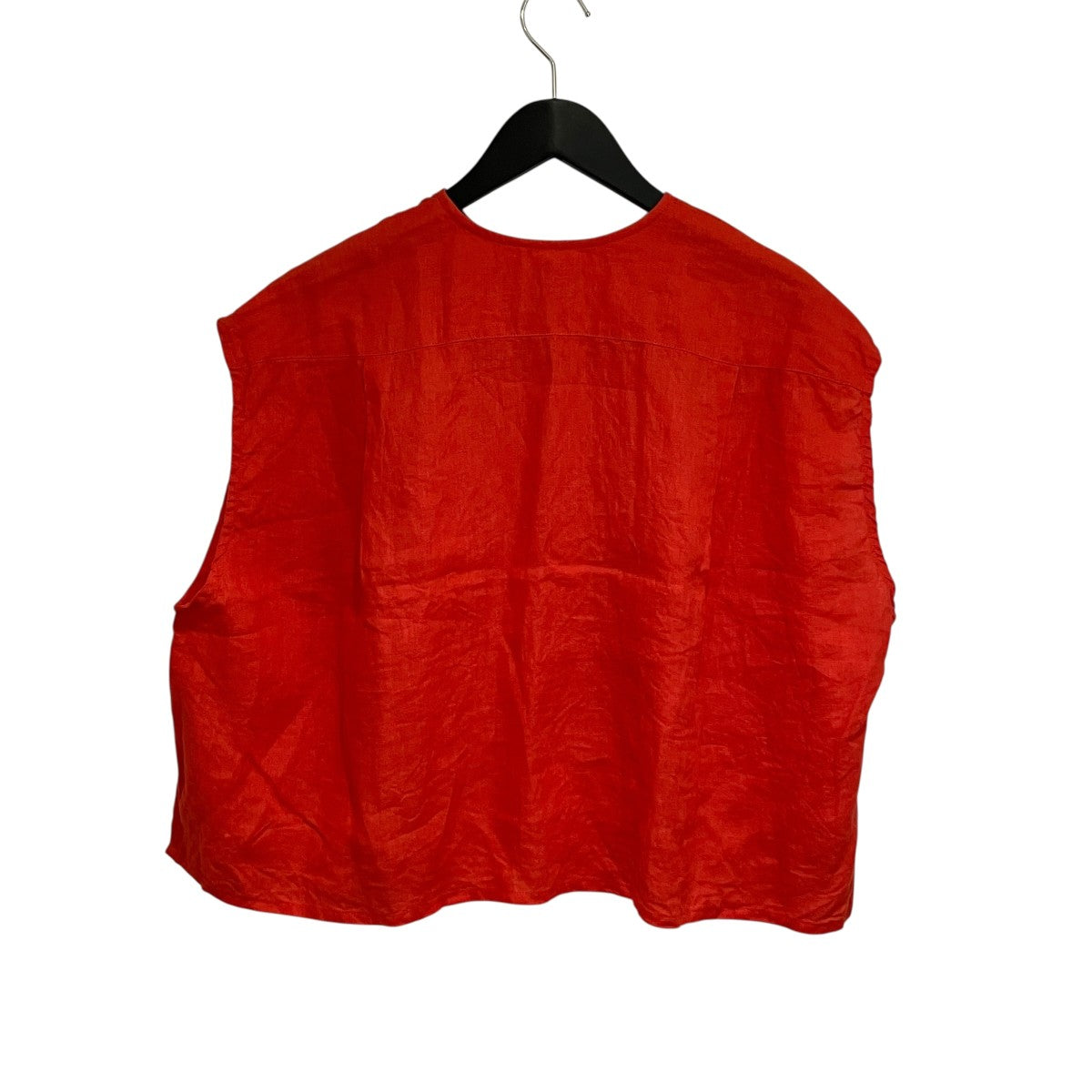 新品未使用品 Honnete オリーブ ノーカラー オネット ブラウス 22SS Honnete(オネット) No Collar Shirts TopノースリーブブラウスHO