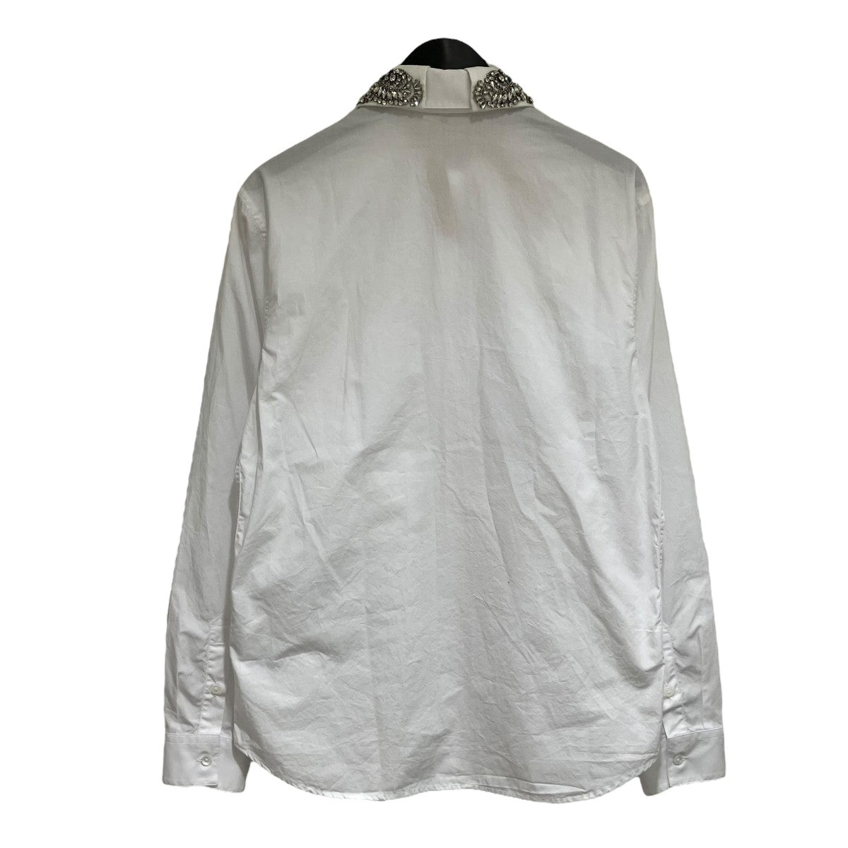 ヌーメロヴェンティウノ N°21 ビジューカラーシャツ 長袖シャツ P24IN2M G02200474 ホワイト サイズ：S 中古】<br>N°21 <br>ビジューカラーシャツ 長袖シャツ P24IN2M