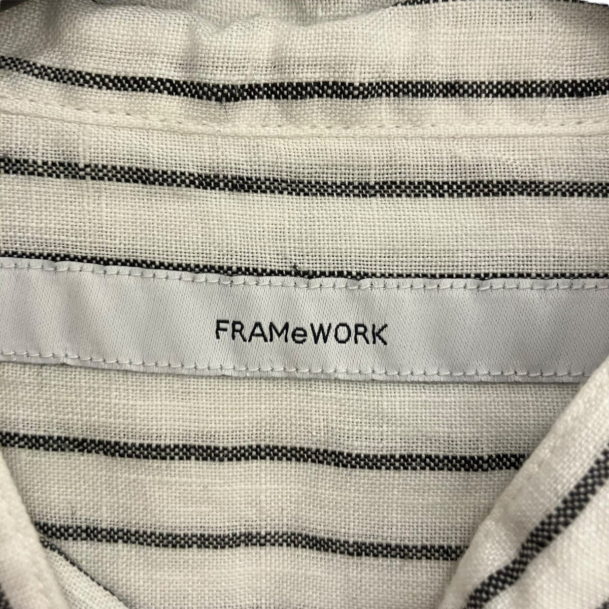 FRAMeWORK フレンチリネンシャツワンピース23-040-220-6080-2-0 古着・中古-5枚目のアイテム画像