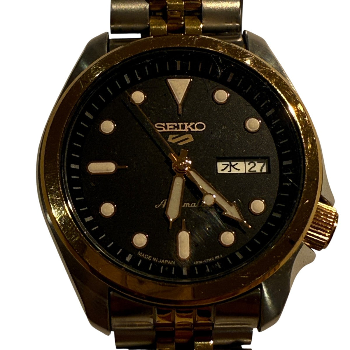 SEIKO セイコー5 裏スケルトン メンズ 腕時計 セイコー5 自動巻き 裏蓋スケルトン シルバー