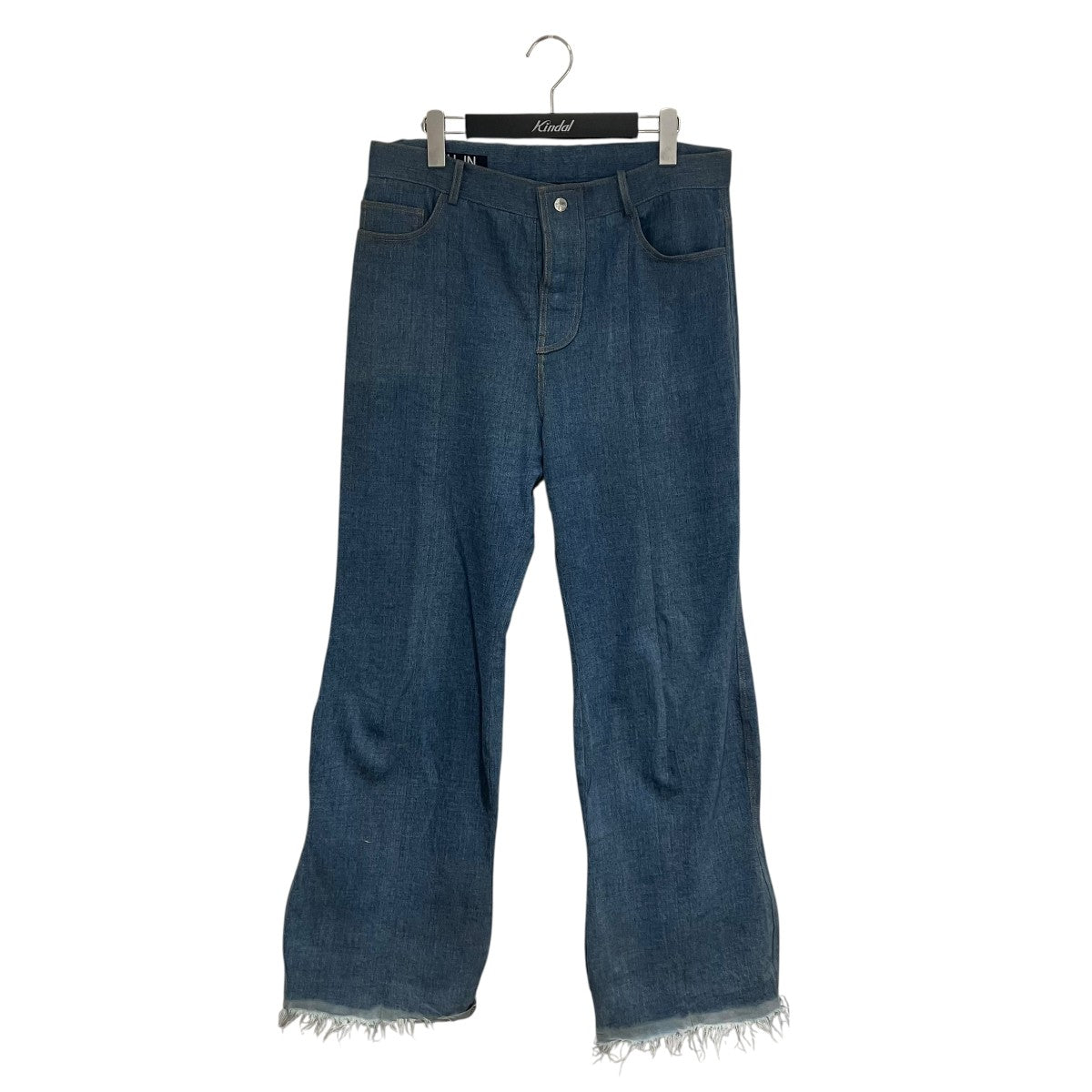 ☆New Jeans 着用☆韓国の人気☆【YASE】☆VELL.O☆関税込☆ NEU IN(ニューイン) BLEACHED FRINGE CURLY JEANSデニムパンツ