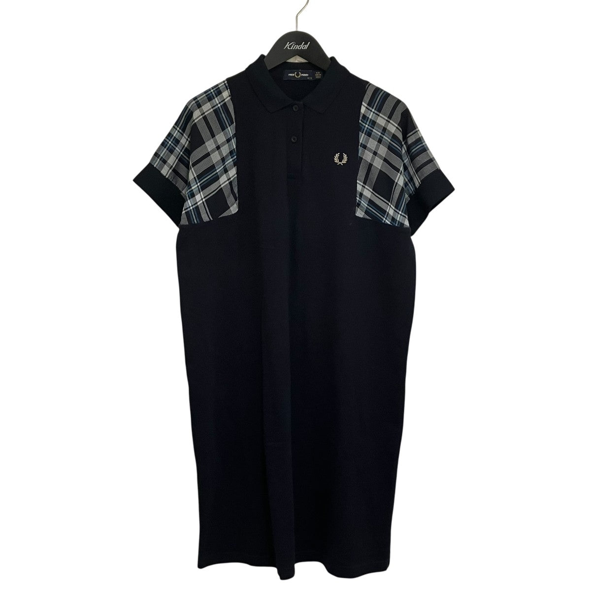 FRED PERRY Tartan Sleeve Pique DressポロワンピースD7182 古着・中古-1枚目のアイテム画像