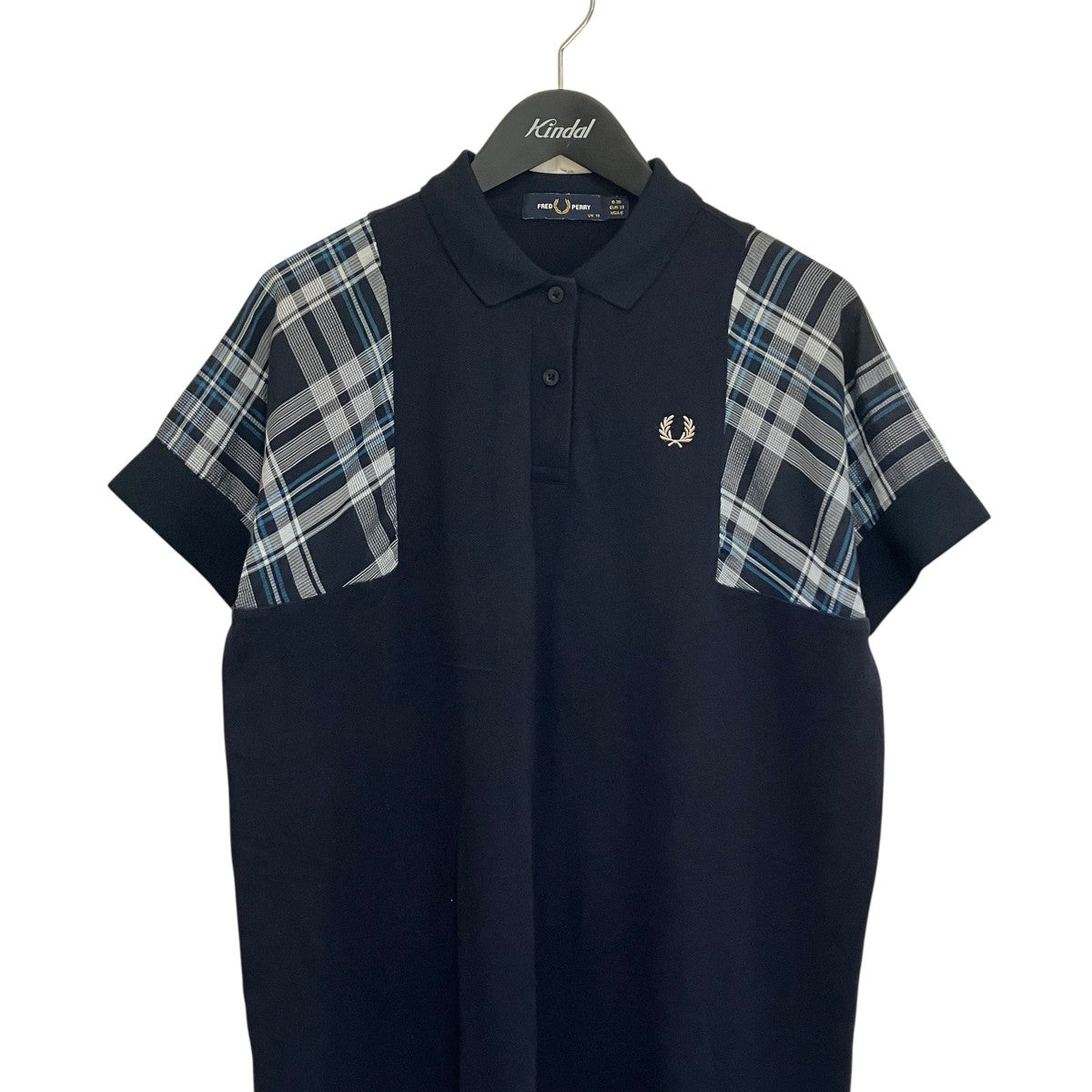 FRED PERRY Tartan Sleeve Pique DressポロワンピースD7182 古着・中古-3枚目のアイテム画像