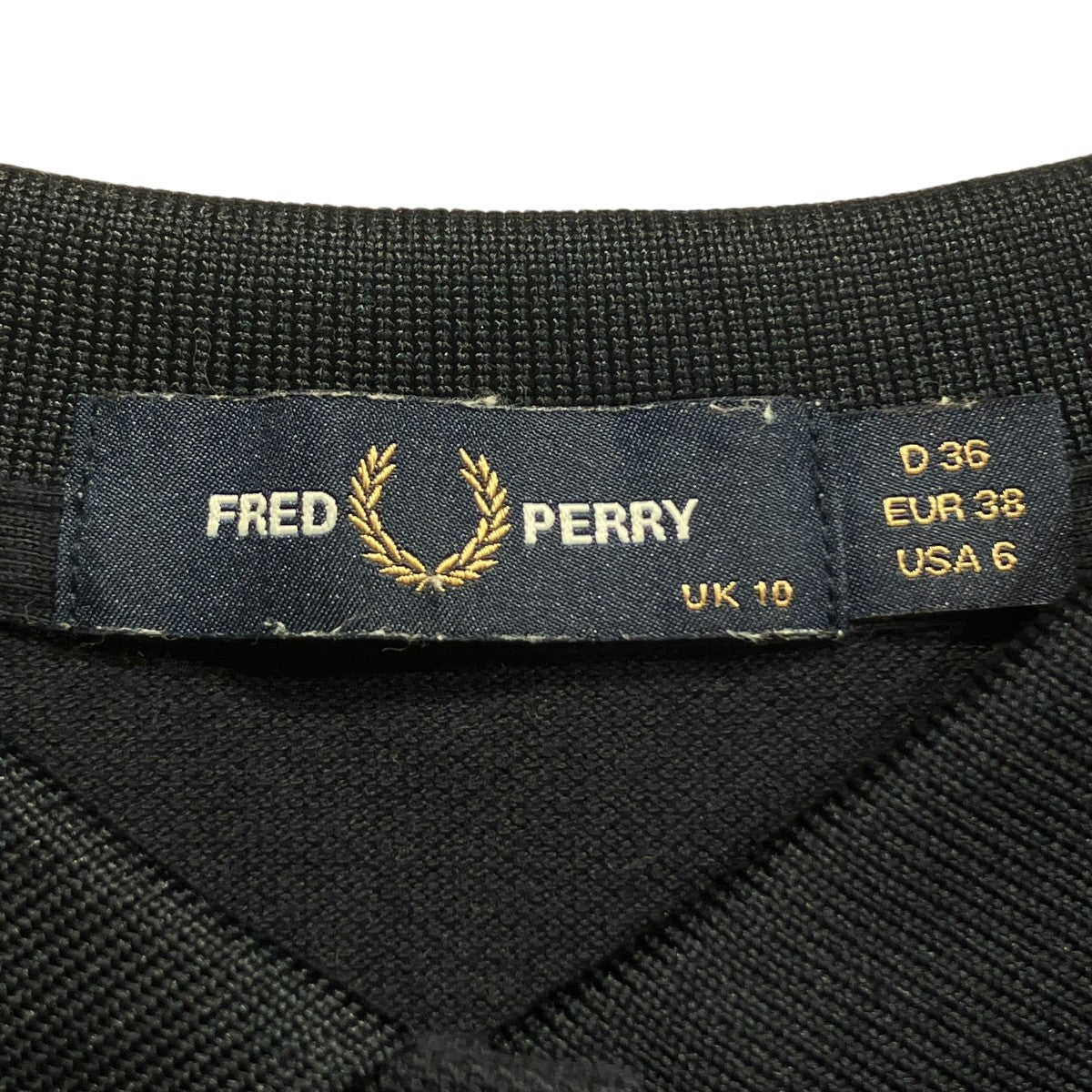 FRED PERRY Tartan Sleeve Pique DressポロワンピースD7182 古着・中古-5枚目のアイテム画像