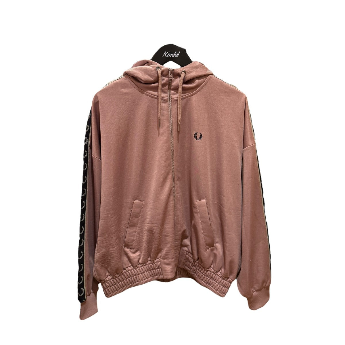 フレッドペリー FRED PERRY Taped Hooded Track Jacket パーカー J6100 ピンク サイズ：UK10 FRED PERRY(フレッドペリー) Taped Hooded Track Jacketパーカー