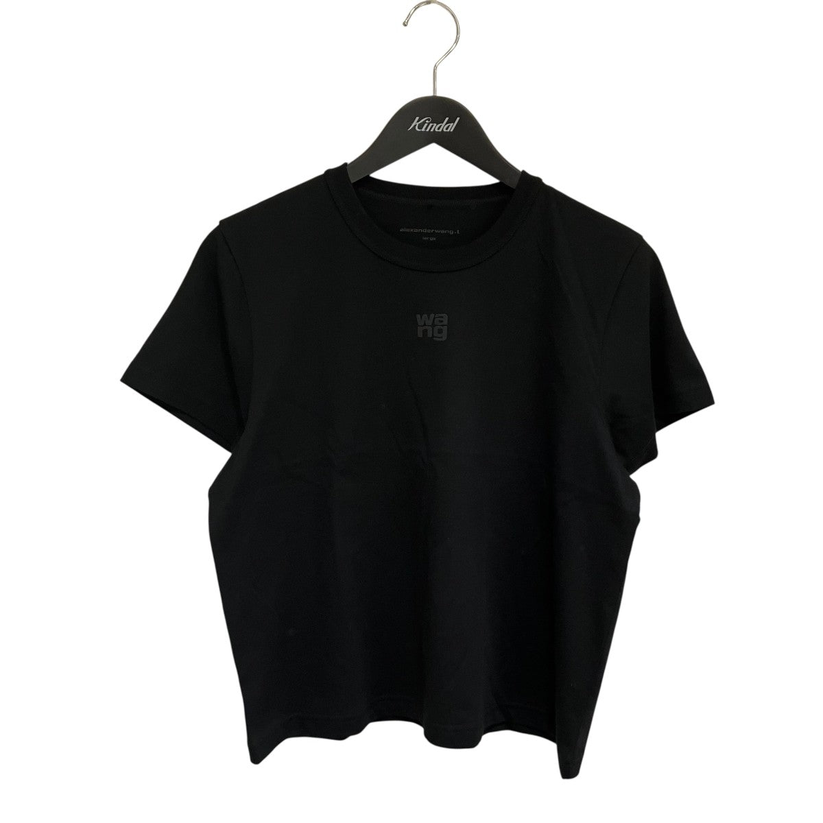 ALEXANDER WANG ESSENTIAL JSY SHRUNKEN TEE W PUFF LOGO＆BOUND NECKロゴTシャツ4CC3241521 古着・中古-1枚目のアイテム画像