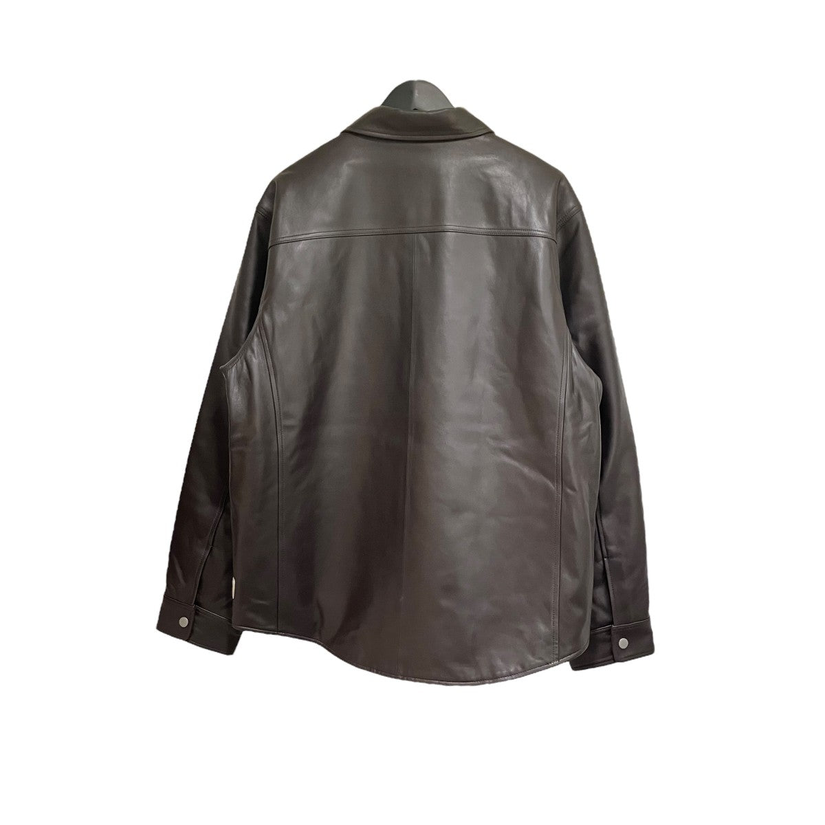 24SSBoxy Leather Overshirt ’Espresso’レザージャケット1110259
