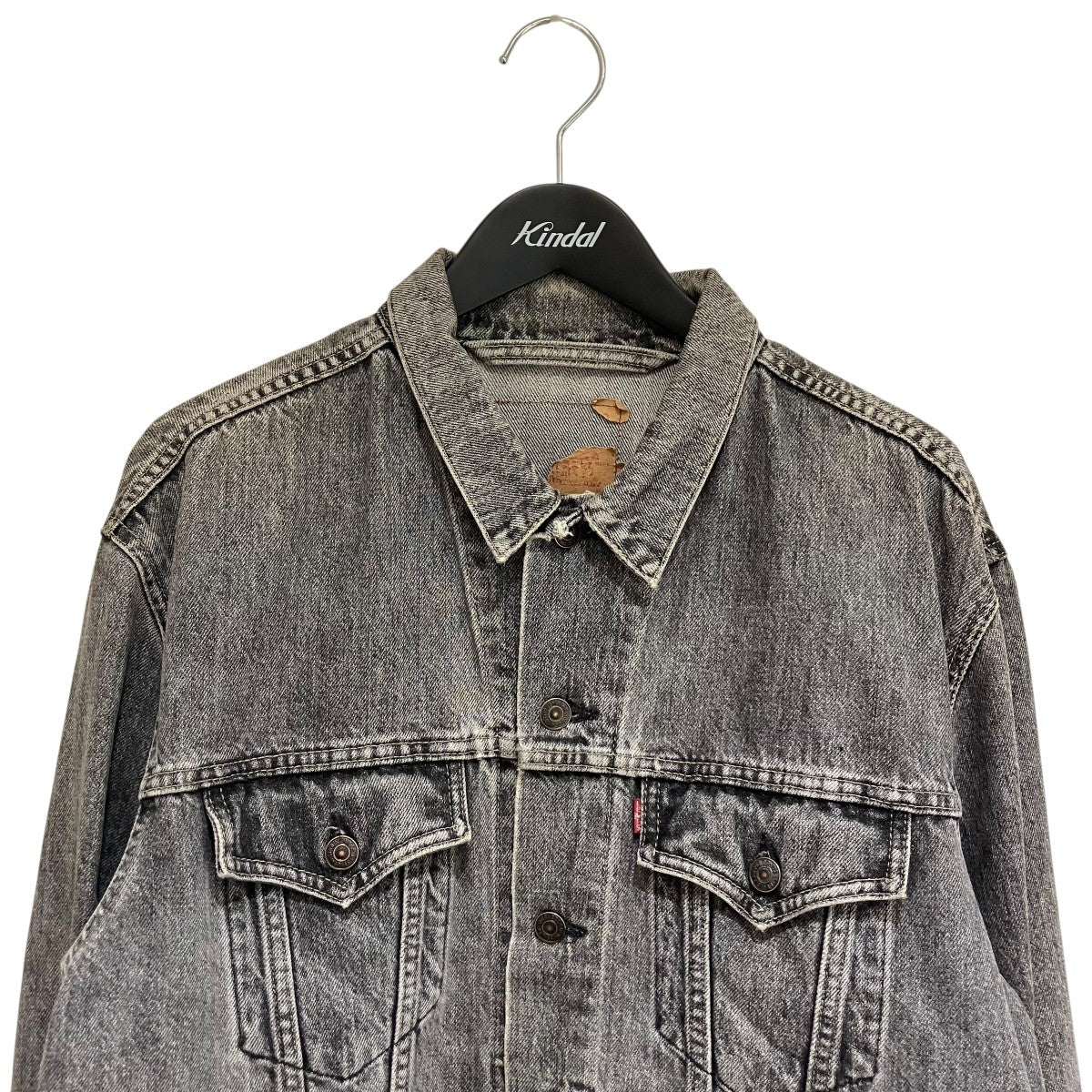 80s カナダ製 Levi'sリーバイス 先染め ブラック デニムジャケット 80s カナダ製 Levi'sリーバイス 75505 先染め ブラック デニム