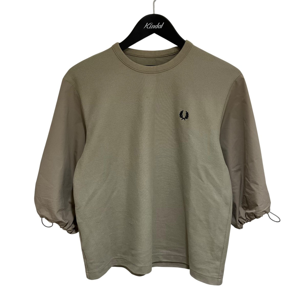 フレッドペリー FRED PERRY Gathered Sleeve Pique T-Shirt Tシャツ G7133 ベージュ サイズ：UK16 FRED PERRY(フレッドペリー) Gathered Sleeve Pique T-ShirtT