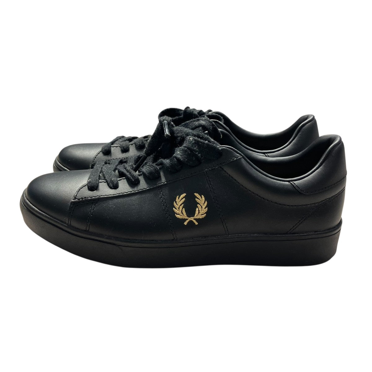 【美品/FRED PERRY】ブラック　スニーカー FRED PERRY(フレッドペリー) SPENCER LEATHERスニーカーB23333
