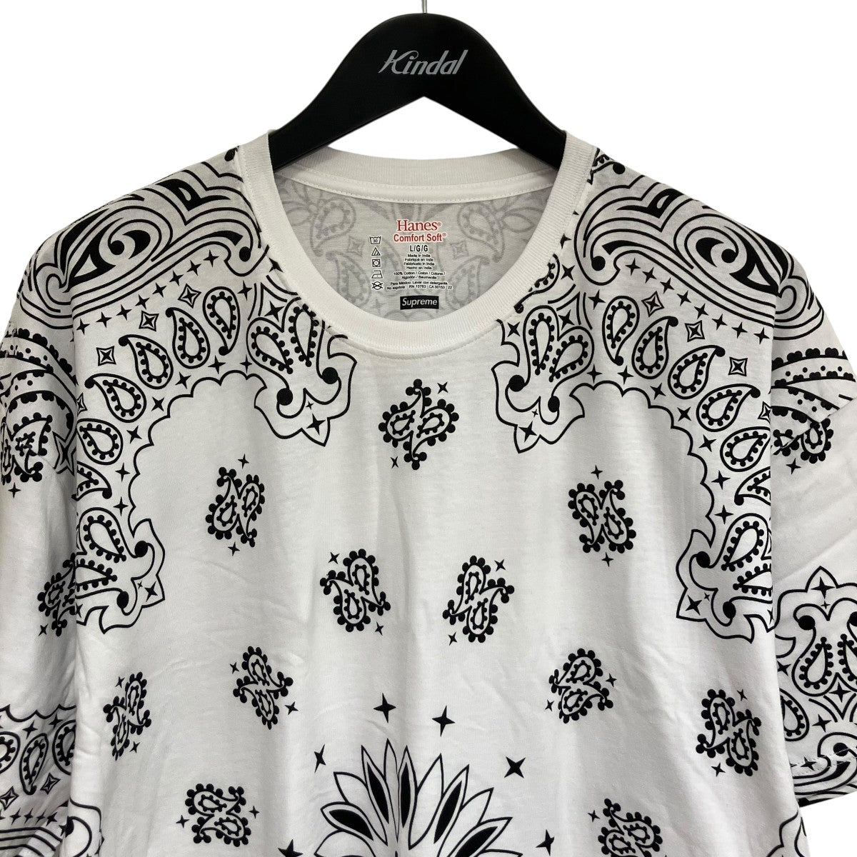 Supreme×Hanes バンダナTシャツ 古着・中古-3枚目のアイテム画像