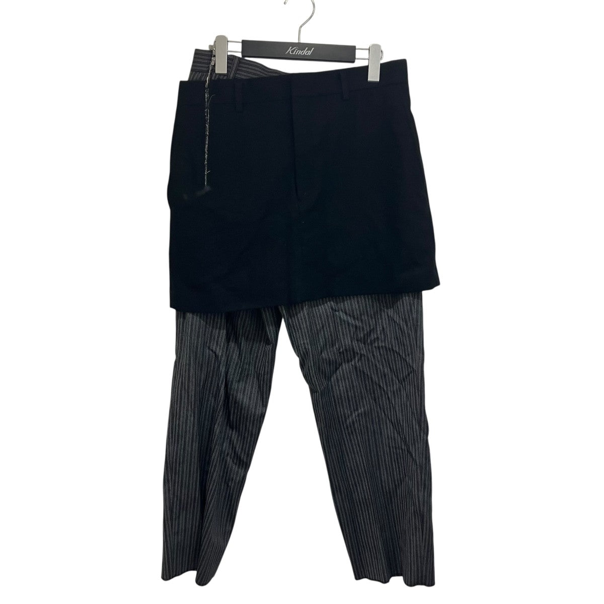 コムデギャルソン　変形ガウチョパンツ　　　スカートパンツ　ポリ縮　黒 COMME des GARCONS(コムデギャルソン) 変形ガウチョパンツGN