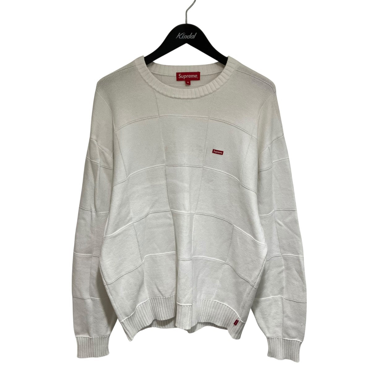 Tonal Checkerboard Small Box Sweater薄手ニット