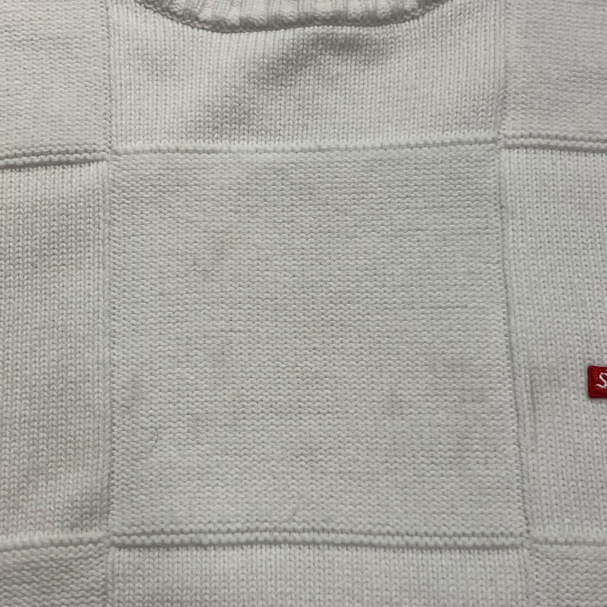 SUPREME Tonal Small Box Sweater 21SS 白 Supreme シュプリーム Tonal Checkerboard Small Box Sweater