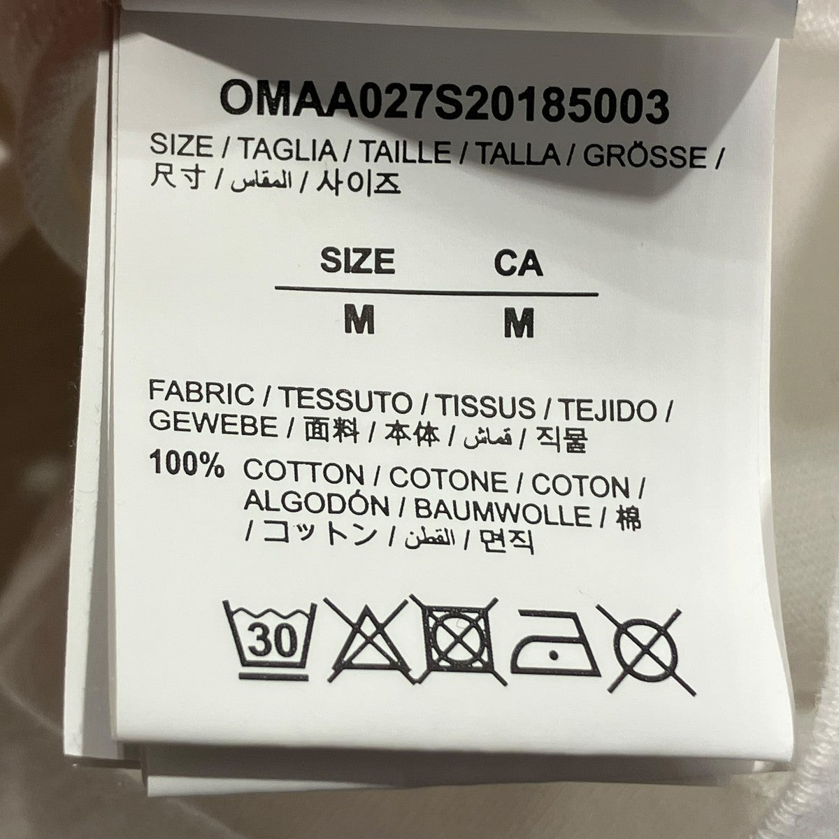 OFFWHITE AIRPORT TAPE S S SLIM TEETシャツOMAA027S20185003 古着・中古-5枚目のアイテム画像