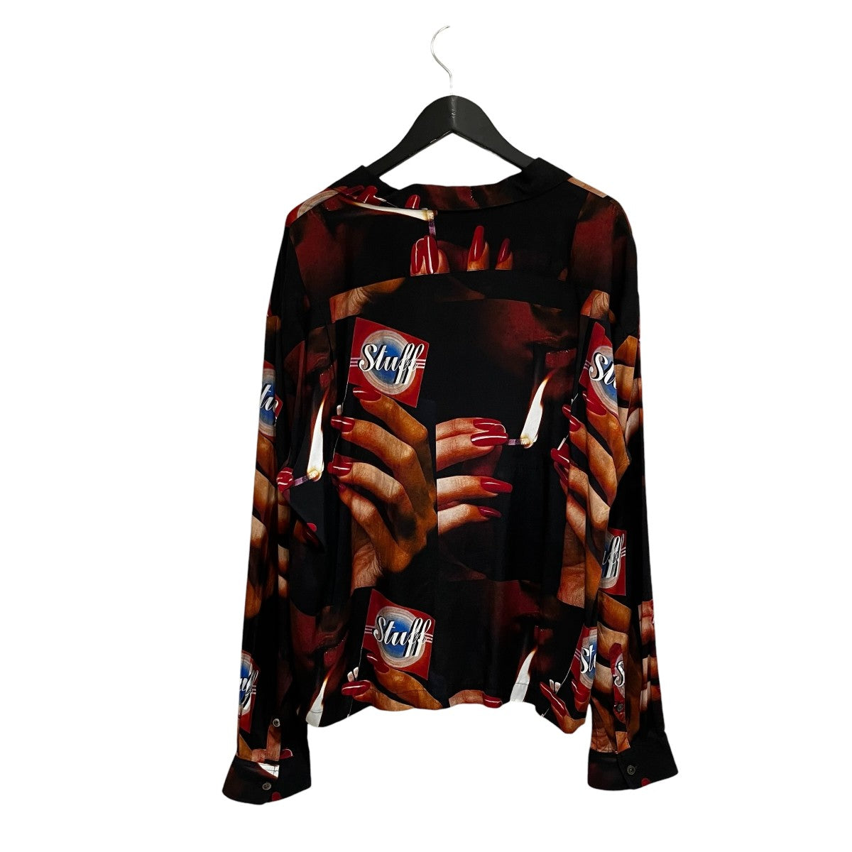 PRINTED OPEN COLLOAR SHIRTS L S STUFF長袖シャツ242LM-SH01
