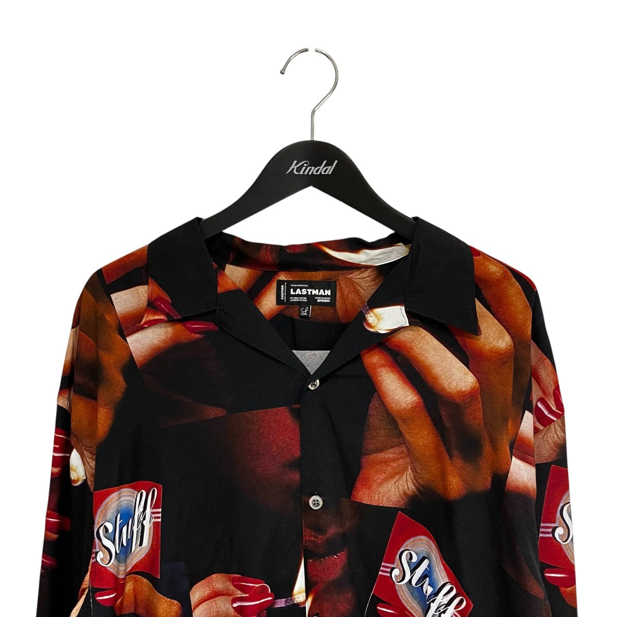 PRINTED OPEN COLLOAR SHIRTS L S STUFF長袖シャツ242LM-SH01