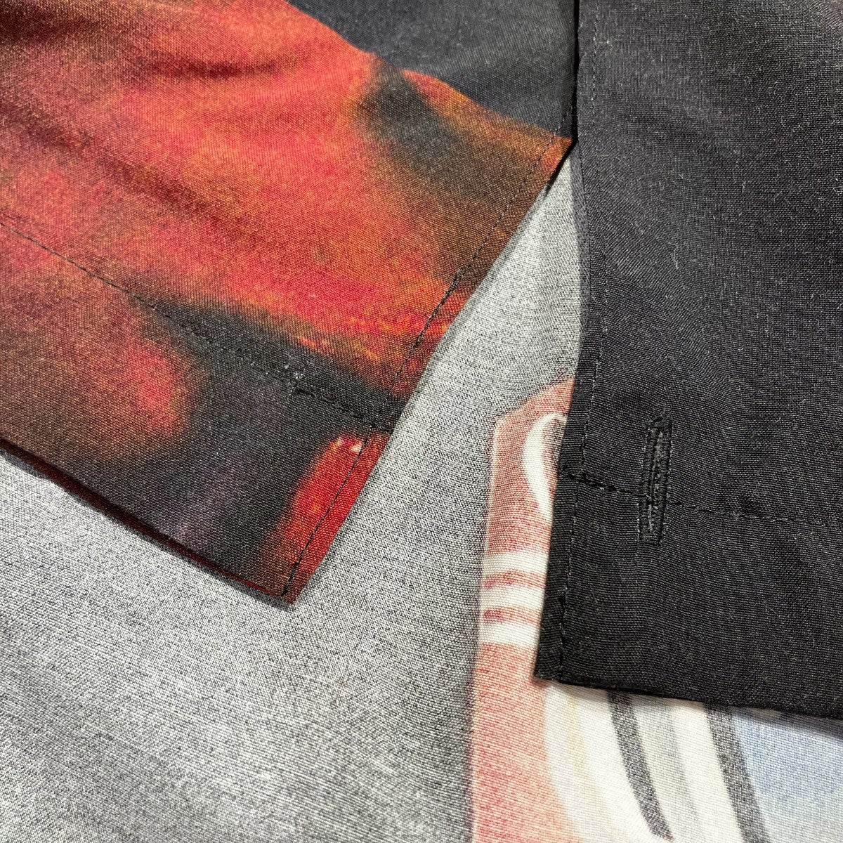 PRINTED OPEN COLLOAR SHIRTS L S STUFF長袖シャツ242LM-SH01
