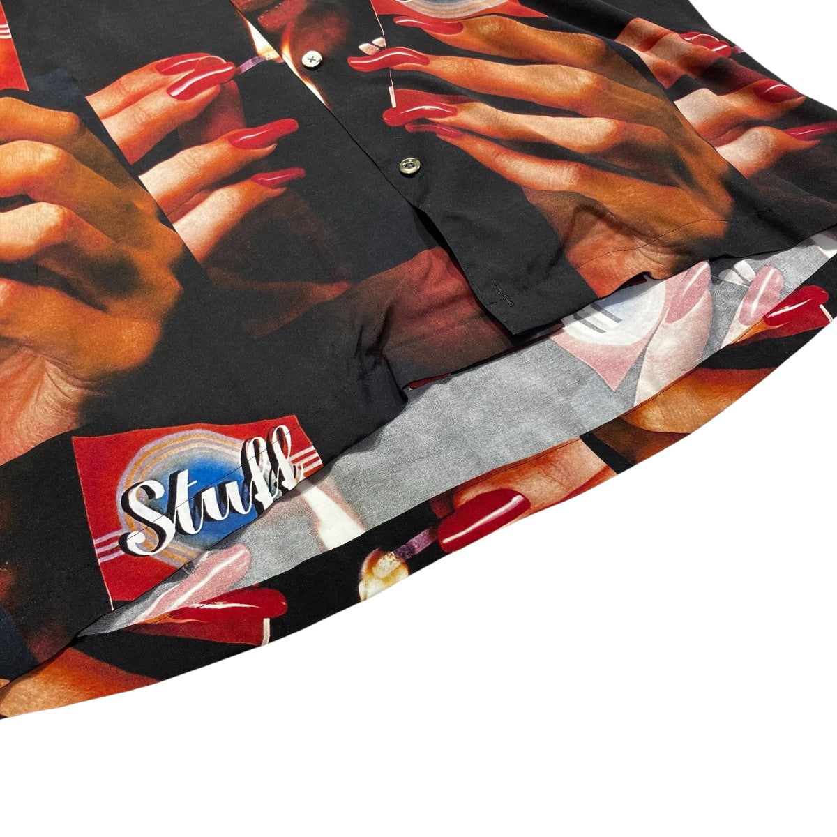 PRINTED OPEN COLLOAR SHIRTS L S STUFF長袖シャツ242LM-SH01